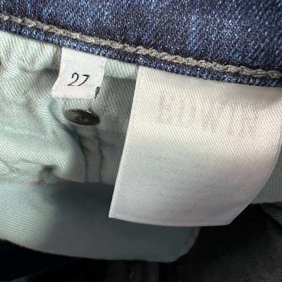 Edwin Jeans Women's 28x24* Pixie Crop 9" Mid Rise Skinny Blue Faded Denim Tag 27 - Picture 2 of 16